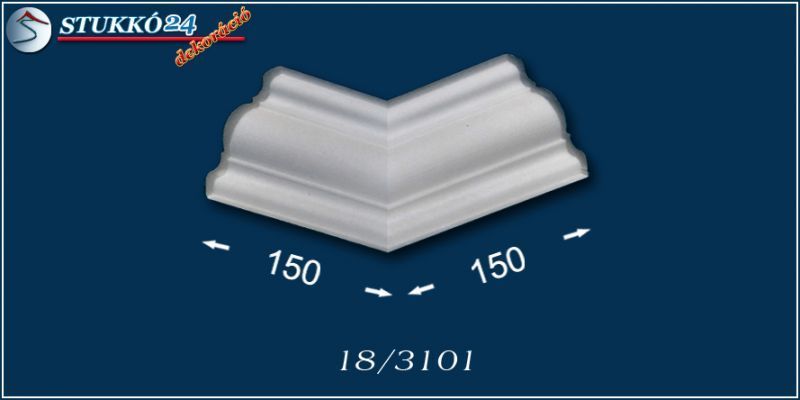 Polisztirol díszléc Hajdúszoboszló 18 belső sarokelem Polisztirol díszléc Hajdúszoboszló 18 belső sarokelem