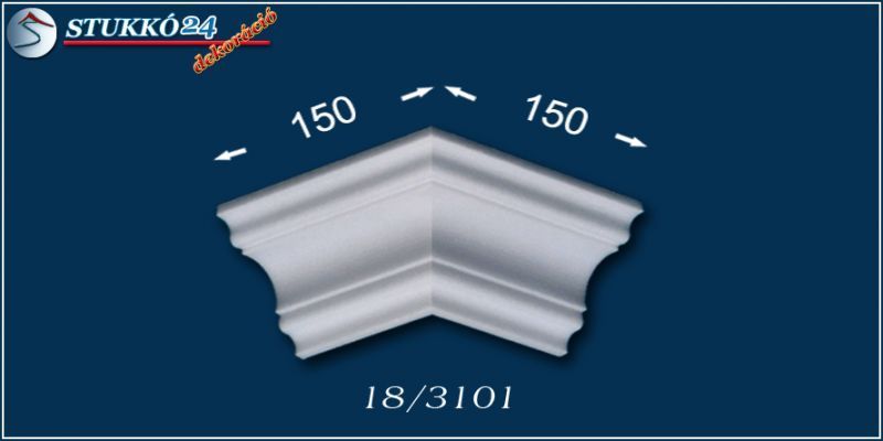 Polisztirol díszléc Hajdúszoboszló 18 külső sarokelem Polisztirol díszléc Hajdúszoboszló 18 külső sarokelem