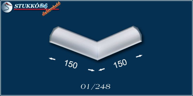 Stukkó díszléc belső sarok Makó 01