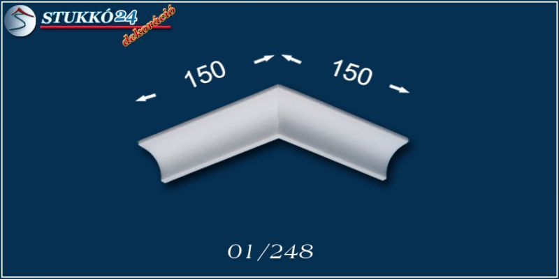 Stukkó díszléc külső sarok Makó 01