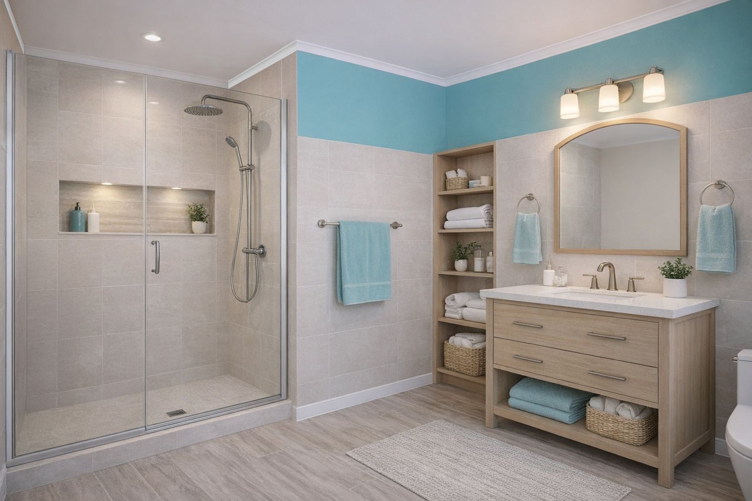 Makó 01 stukkó díszléc fürdőszobában