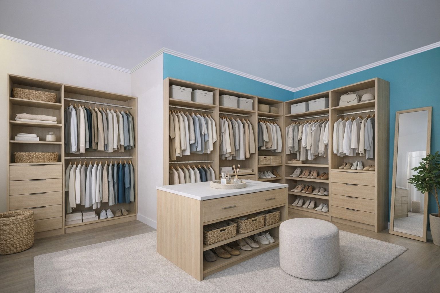 modern gardróbszoba Mohács 13 polisztirol stukkóval