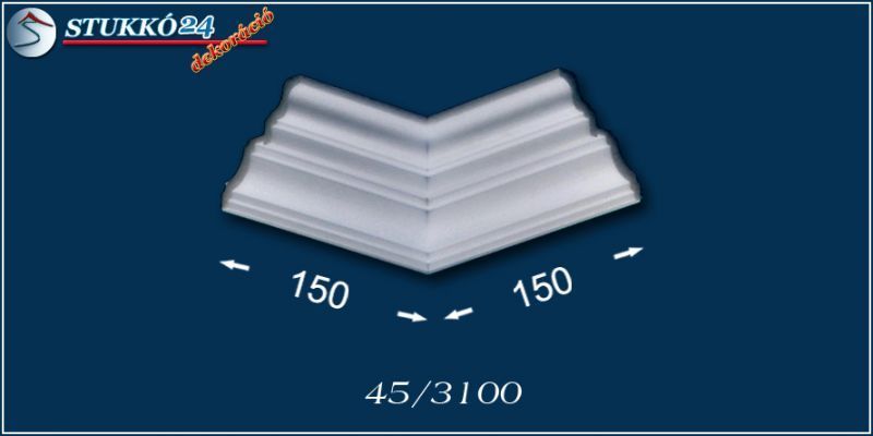 Polisztirol díszléc belső sarokelem Szombathely 45