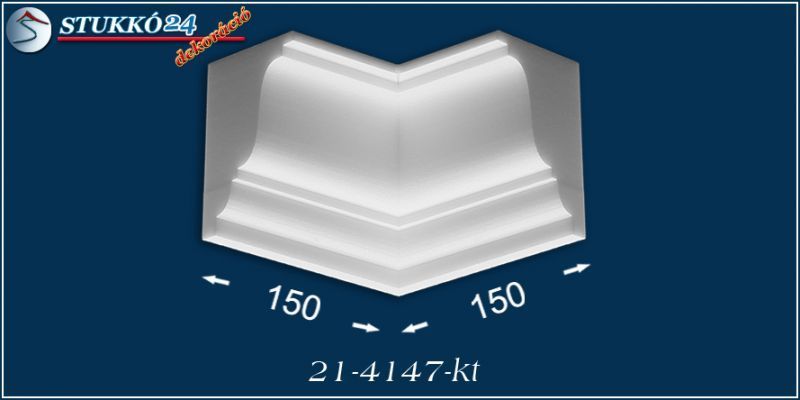 Polisztirol holkerléc Abony karnistakaró belső sarok 21