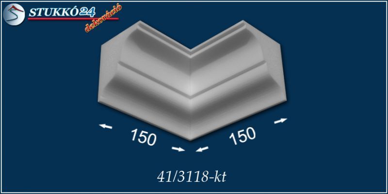 Polisztirol léc karnistakaró belső sarok Szekszárd 41