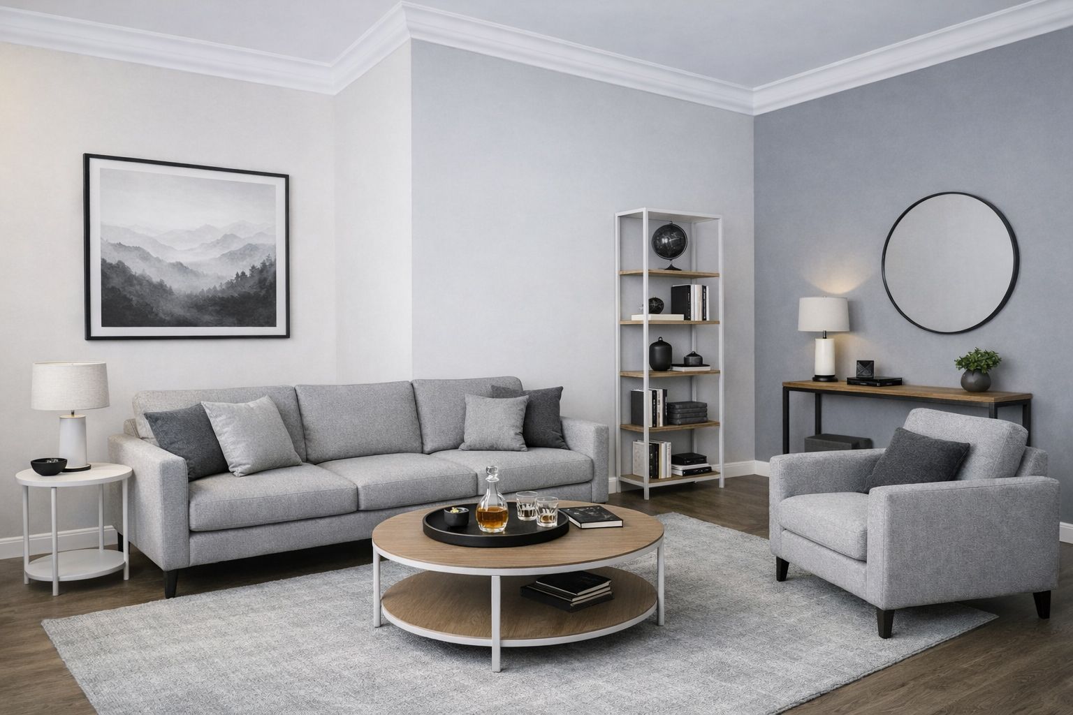 Szekszárd 41 polisztirol díszléc modern elegáns nappaliban