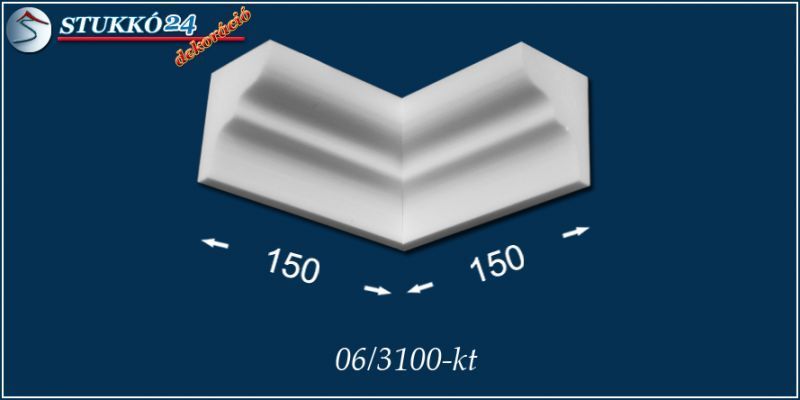 Belső sarokelem karnistakaró díszléchez Belső sarokelem karnistakaró díszléchez