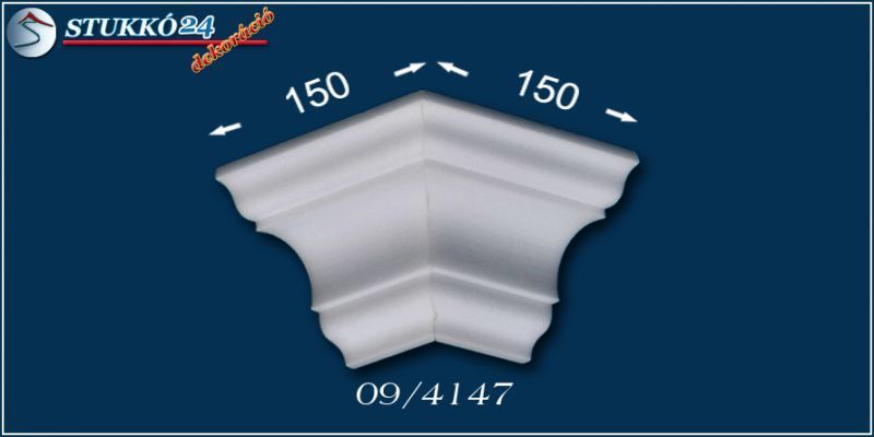 Stukkó díszléc külső sarok Vác 09 Stukkó díszléc külső sarok Vác 09