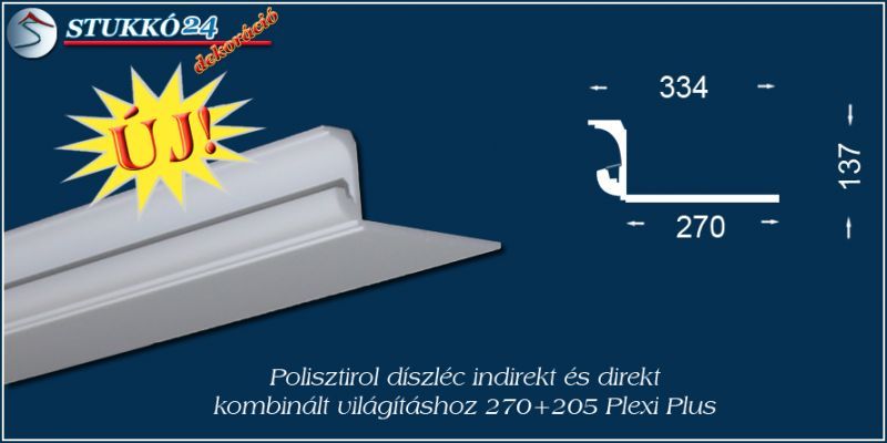 Spot lámpa rejtett világítás polisztirol díszléc Debrecen 270+205 PLEXI PLUS