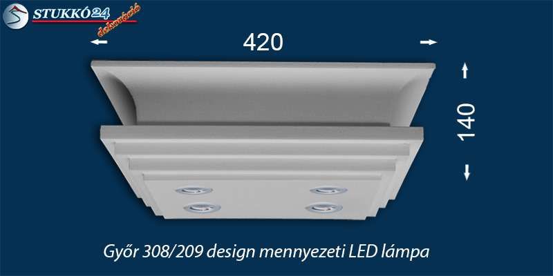 Győr 308/209 design stukkólámpa LED izzóval – meleg fehér
