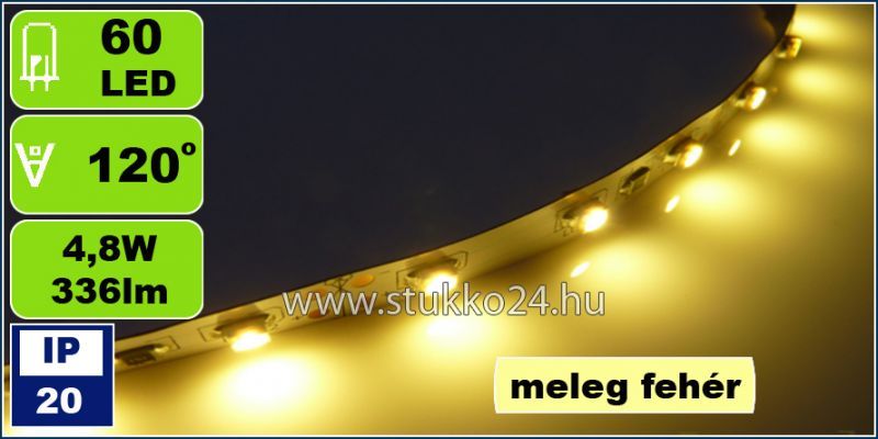 Indirekt világítás – meleg fehér 3528 SMD LED szalag