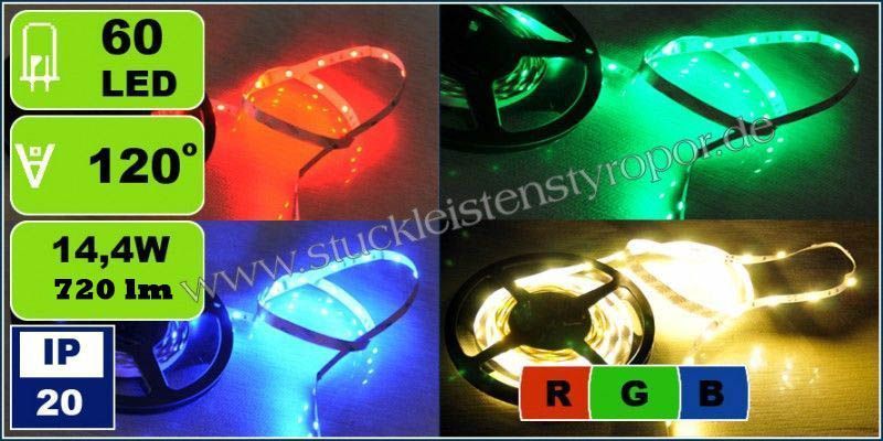 Indirekt világítás 5050 SMD RGB LED szalaggal – többszínű
