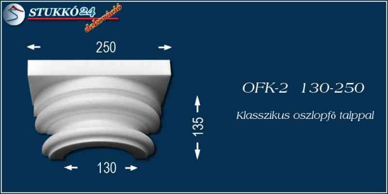 Polisztirol klasszikus oszlopfő talppal OFK-2 130/250