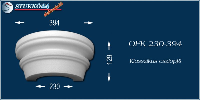 Polisztirol oszlopfő klasszikus OFK 230/394