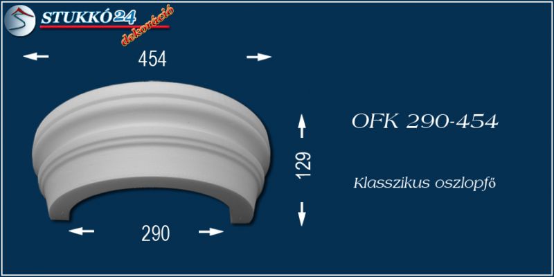 Polisztirol oszlopfő klasszikus OFK 290/454