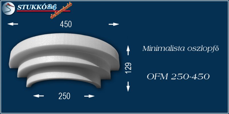 Polisztirol oszlopfő minimalista OFM 250/450