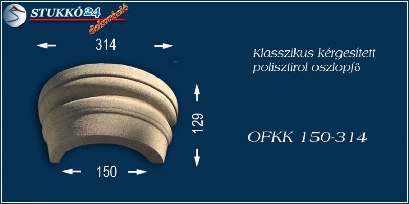 Oszlopfő kvarchomok-műgyanta bevonattal OFKK 150/314