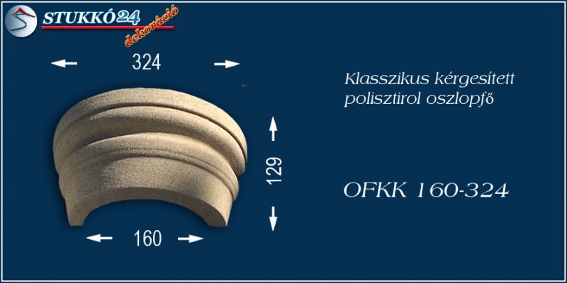 Oszlopfő kvarchomok-műgyanta bevonattal OFKK 160/324