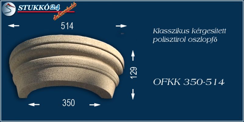 Oszlopfő kvarchomok-műgyanta bevonattal OFKK 350/514