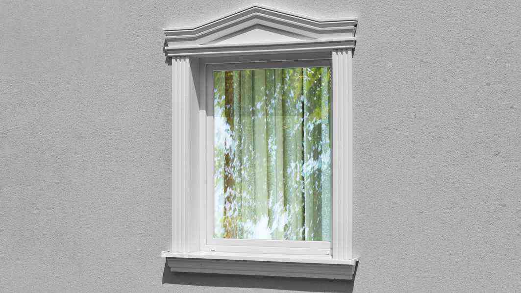 Kérgesített timpanon, ablak stukkó 108/117