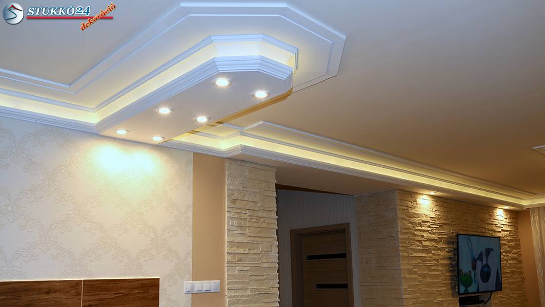 Modern nappali világítás ötletek mennyezeti LED lámpával 